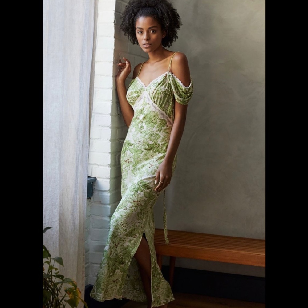 🌹🌹GORGEOUS NWT ANTHROPOLOGIE GARDEN MIDI DRESS XL 🌹TRULY STUNNING🌹 - Picture 2 of 6
